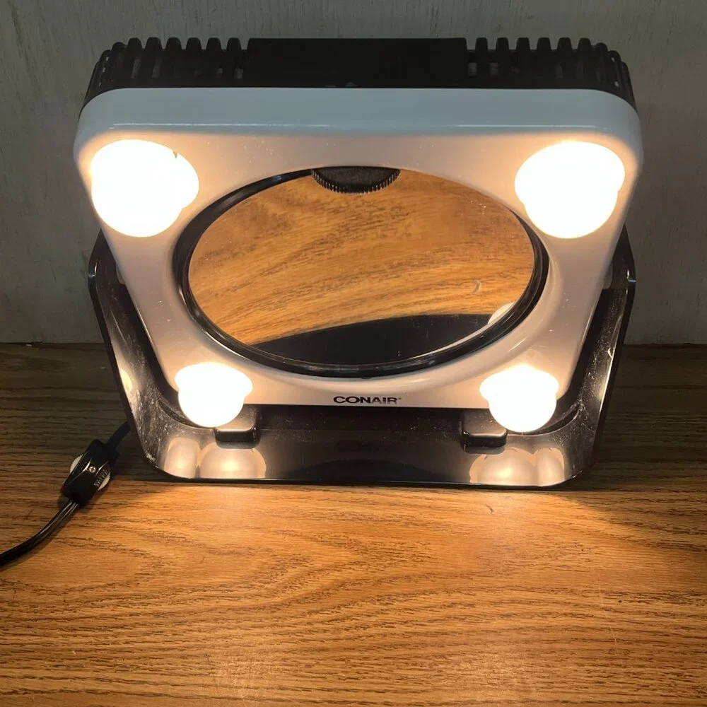 Conair True Reflections Lighted Makeup Mirror Magnifying OR2 Vintage